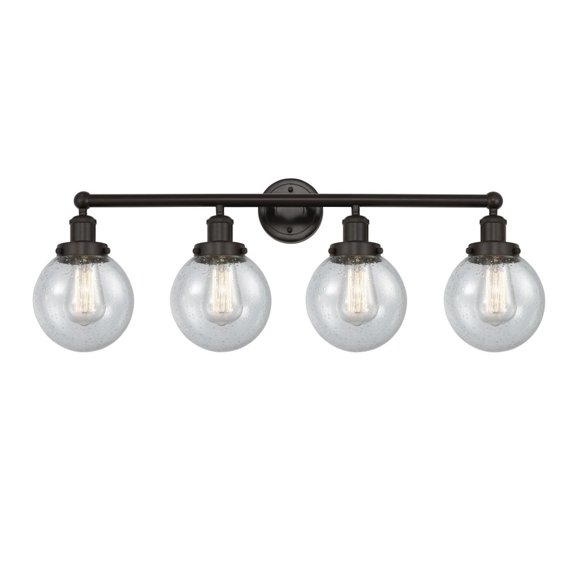 Innovations Lighting - Beacon - 4 Light Bath Vanity with 6 Inch Glass In Modern