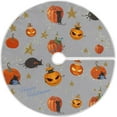 thumbnail image 1 of FMSHPON Cool Halloween Pattern Xmas Christmas Tree Skirt Stand Mat for Holiday Party Decoration Indoor Outdoor 48 inches, 1 of 6