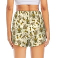 thumbnail image 4 of Vsdgher Monkeys and Pinealpples Print Women's Running Double Layer Shorts High Waisted with Pockets Elastic Yoga Workout Athletic Gym Sports, 4 of 8