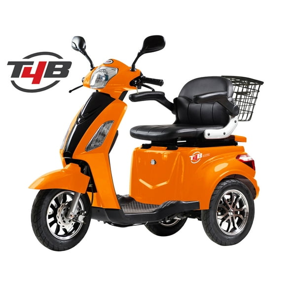 T4B LU-500W Mobility Electric Recreational Outdoors Scooter 48V20AH with Three Speeds, 14/22/32kmph - Orange