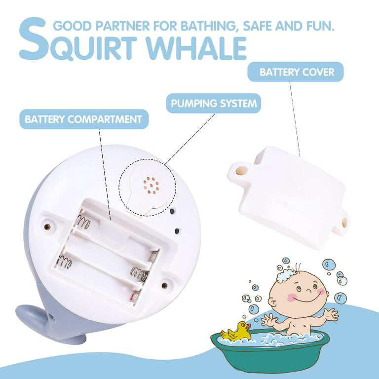 Dream Fun Baby Bath Toy for Boys Girls Age 1 2 3 Light up Whale Spray Bath  Toy for 2-4 Years Old Toddler,Sprinkler Bathtub Toys for 9-18 Month Baby  Birthday Gift for