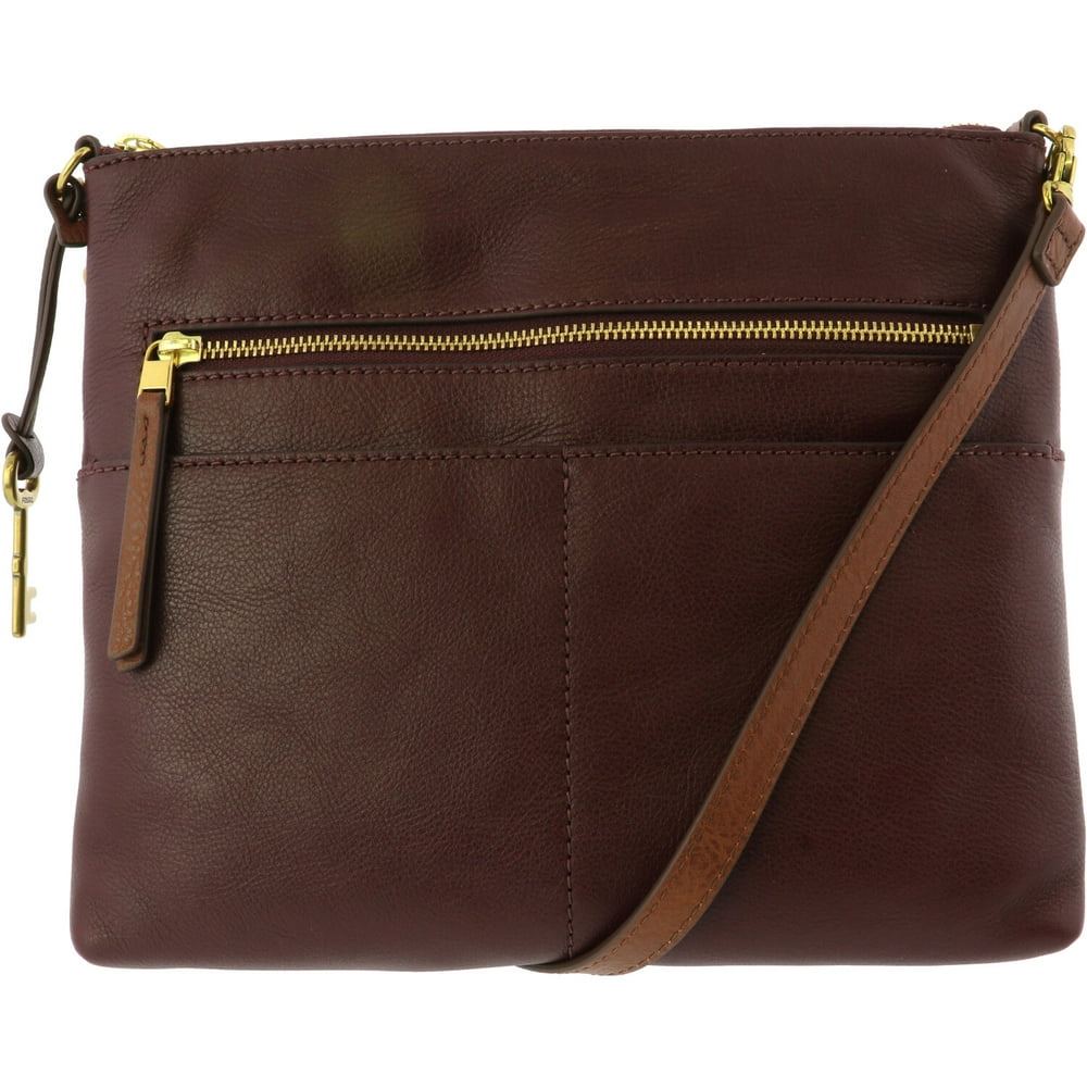 Fossil Women's Fiona Large Crossbody Leather Cross Body Bag Fig