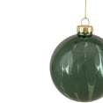 thumbnail image 3 of Northlight Shiny Brush Stroke Glass Christmas Ball Ornament - 4" - Green, 3 of 5