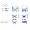 thumbnail image 1 of 2 Ensembles de Dessus de Gâteau Design Papillon Décoration de Gâteau Innovante Polyester Réaliste Inserts de Cuisson pour Fête, 1 of 1