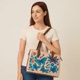 thumbnail image 2 of Botanical Printed Vegan Leather Shoulder Tote Bag for Women – Stylish Top Handle Bag, Ladies Handbag & Everyday Travel & Office, 2 of 9