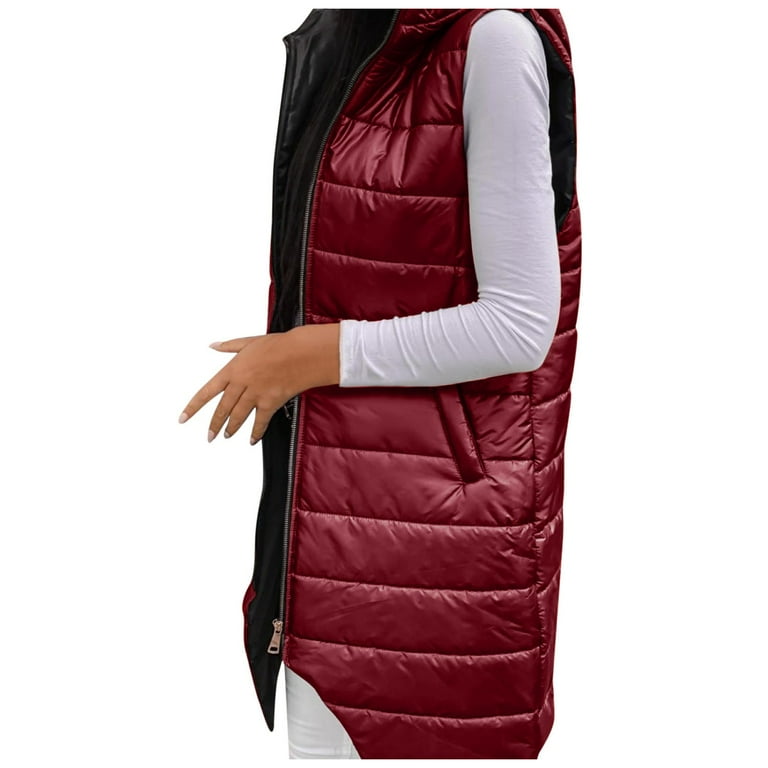 plus Size Cardigan Vest for Women Women's Long Winter Coat Vest