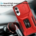 thumbnail image 6 of Allytechgroup Galaxy S25 Edge Case with Screen Protector, Full Body Protection Sliding Camera Cover, Kickstand & Magnetic for Car Mount Rugged Phone Case Cover for Samsung Galaxy S25 Edge,Red, 6 of 9