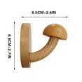 thumbnail image 2 of Hauiodp Wood Mushroom Coat Hook, Mushroom Wall Hooks, Wooden Hanging Hooks for Towels, Hats, Coats, Decorative & Functional for Kitchen, Bathroom, Cloakroom, 2 of 6
