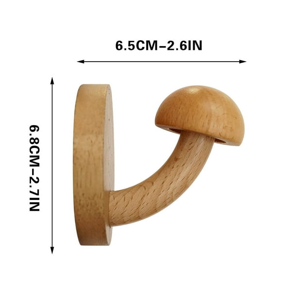 Gancho de Colgante de Puerta, Colgante de Abrigo Nórdico de Madera Maciza No Perforada para el Almacenamiento Trasero de la Puerta, 6.5x6.8x7.2cm, Gancho de Armario Multifuncional, Colgante de Abrigo