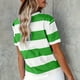 thumbnail image 3 of MKLEKYY Playeras Mujer Algodon Camiseta Informal De Verano Para Mujer, Nueva, Con Estampado De Rayas Y Borde Europeo Y Americano, De Manga Corta Y Cuello Redondo Talla XXL, 3 of 3