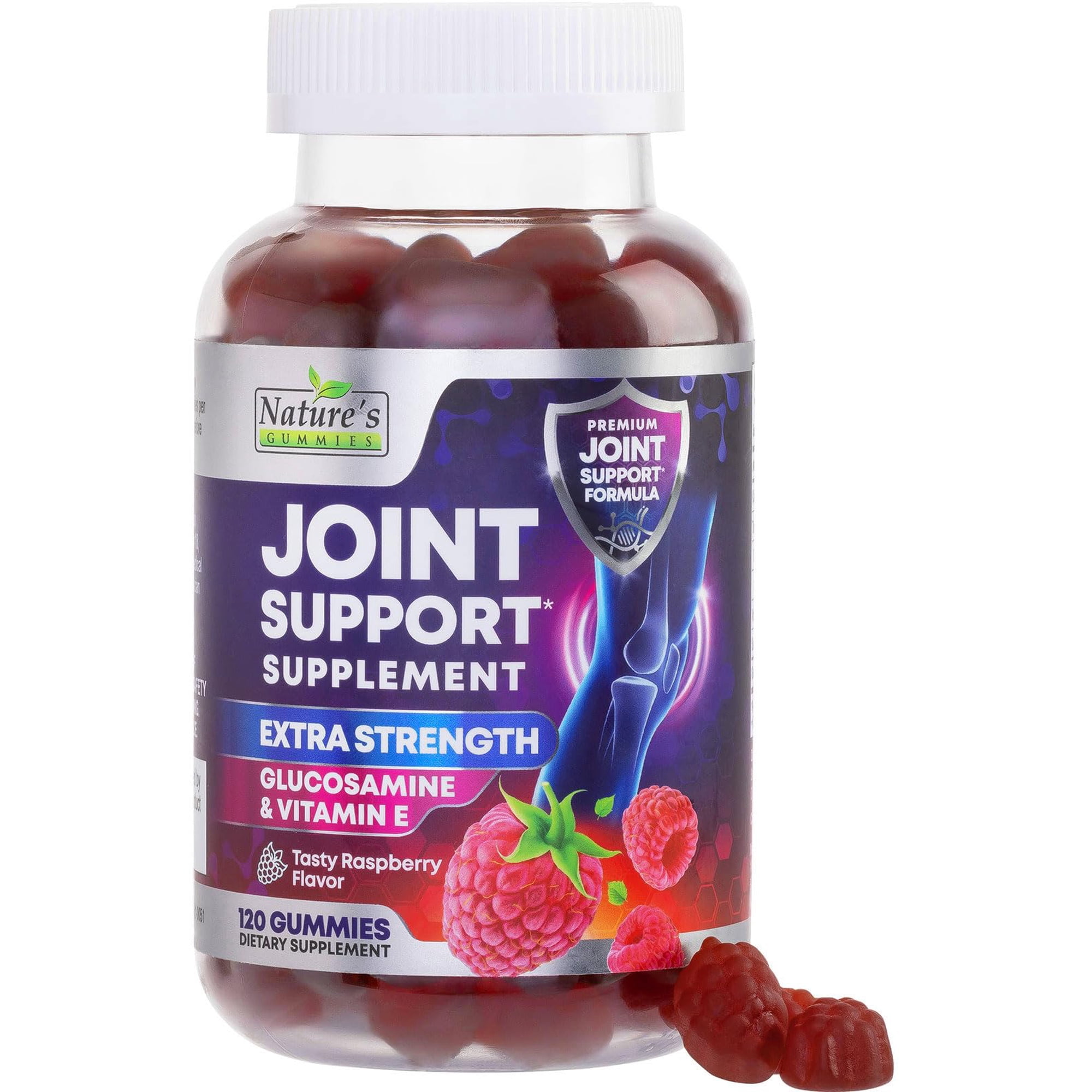 Joint Support Supplement - Extra Strength Glucosamine Gummy Supports Joints Health & Flexibility for Back, Knees, Hands - Natural Vitamin E Immune Support - Best Gummies for Women & Men - 120 Gummies