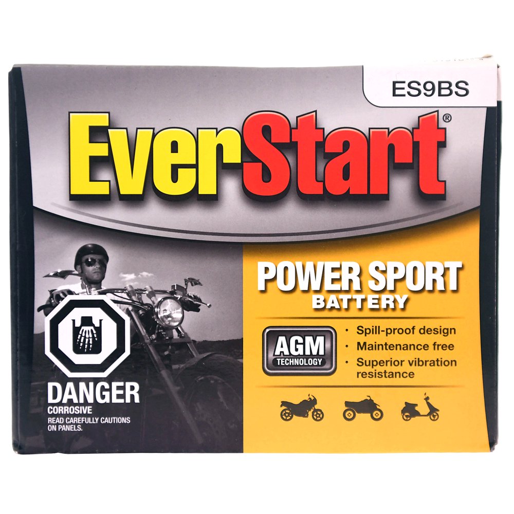 EverStart AGM Power Sport Battery, Group Size ES9BS (12 Volt/120 CCA