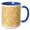 Blue/White, variant on 3drose, Colorful Geometrical Pattern Background - Abstract Vector Design, 11oz Two-tone Blue Mug