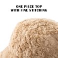thumbnail image 4 of TOPTIE Fuzzy Bucket Hat for Women, Winter Warm Faux Fur Fluffy Bucket Hat, Fisherman Beanie-Beige, 4 of 7