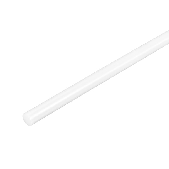 Uxcell Plastic Round Rod 4mm Dia 20" Length White Polyoxymethylene Rods Engineering Plastic Round Bar