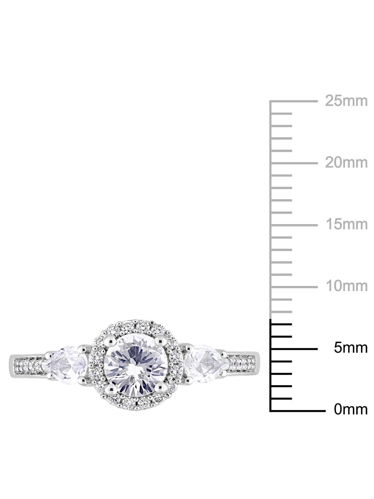 Everly Women's Sapphire and Diamond 14K White Gold Engagement Ring