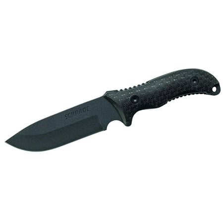 SCHF36CP Frontier 10.4in High Carbon Steel Full Tang Fixed Blade Knife with 5in Drop Point and TPE Handle for Outdoor Survival, Camping and Bushcraft,.., By (Best Schrade Survival Knife)