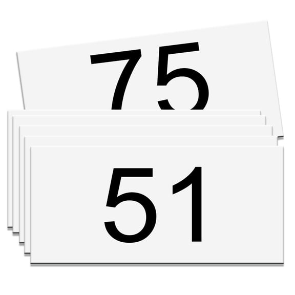 Numbered Magnetic Rack/Shelf Label (Numbered 51-75)