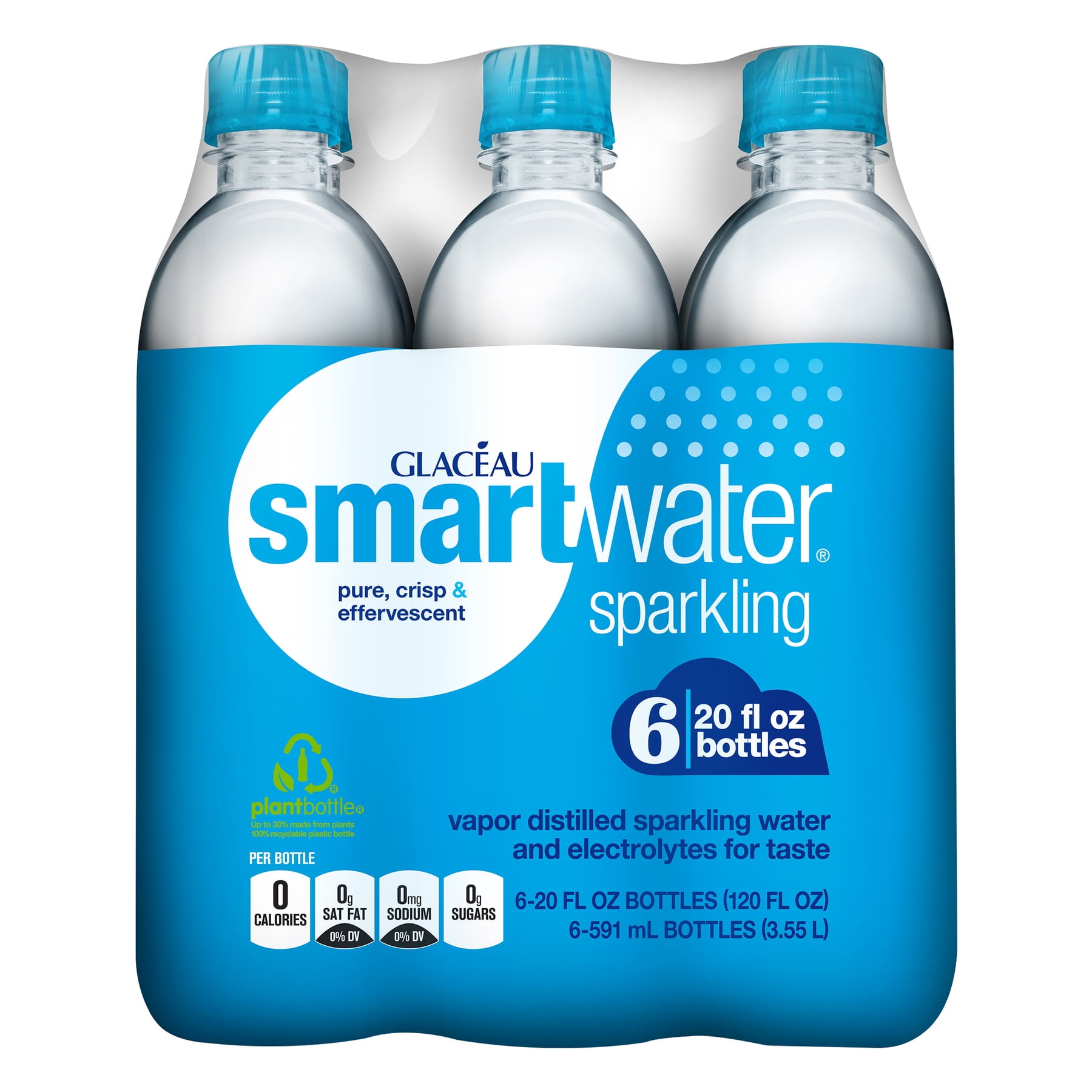 Glaceau Smartwater Sparkling Vapor Distilled Water with Electrolytes
