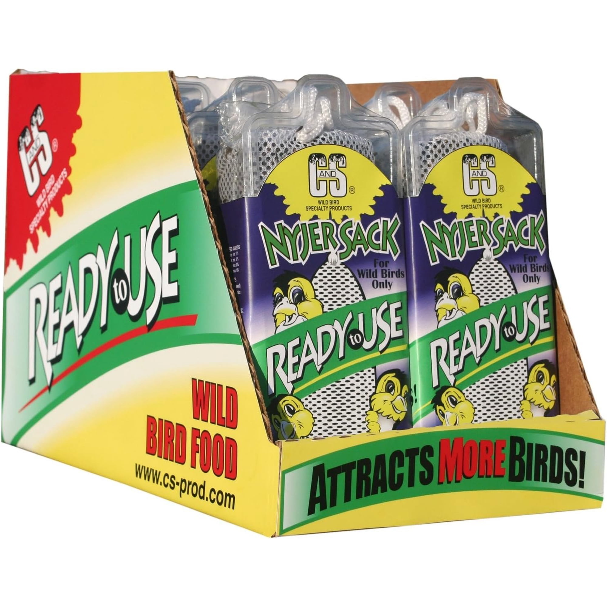 C&S Products Ready to Use Wild Nyjer Sack Bird Feeder [Set of 8]8