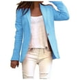 thumbnail image 2 of Babysbule Winter Jackets for Women Clearance Women Casual Fashion Solid Color Long Sleeve Slim Jacket Suit, 2 of 5