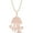 Rose, variant on Perfect Gift Idea 925 Sterling Silver 14K White Gold Plated Jellyfish Charm Pendant Necklace For women