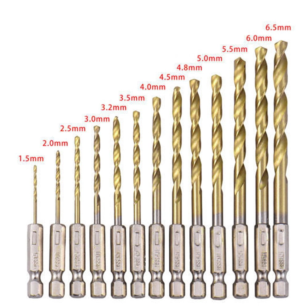 13pcs HSS Hex Shank Quick Change Drill 