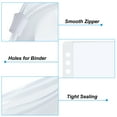thumbnail image 3 of Unique Bargains A5 Binder Pocket, 12 Pack PVC Zipper 20 Holes Binder Pouch for 20-Ring Notebook Binder, Clear, 3 of 5