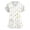 White, variant on Women's Fashion V-Neck Short Sleeve Work Top with Side Slits, Pockets, Valentine's Day Heart Print and Heart Elements, Casual Professional Shirt,Blue,4XL