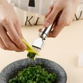 thumbnail image 4 of Cortacelas de acero inoxidable y cortador de verduras - Herramienta de cocina ajustable para picar cebolletas, ajo y jengibre sin esfuerzo, 4 of 5