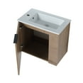 thumbnail image 4 of Miniyam 22" Bathroom Vanity Sink Combo for Small Space, Wall Mounted Cabinet Set, Oak, 4 of 8