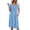 Floral Blue, variant on Mumu Dresses for Women with Pockets Short Sleeve Night Gown Pleated Lounge Dress Below The Knee Moomoo Dress