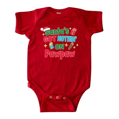 

Inktastic Santa s Got Nothin on Pawpaw with Christmas Presents Gift Baby Boy or Baby Girl Bodysuit