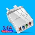 thumbnail image 3 of Adaptador de pared de cargadores de teléfono móvil de carga USB portátil de 4 puertos (blanco) Hugtrwg  Nuevos Originales, 3 of 7
