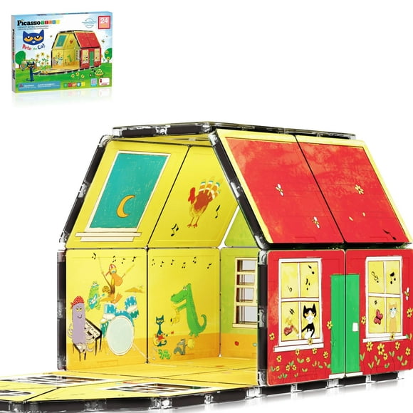 Puzle magnético con forma de cubo PicassoTiles con temática de dinosaurios para niños a partir de 3 años
