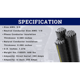 thumbnail image 4 of 250' 3/0-3/0-1/0 Hollins Triplex Aluminum URD Direct Burial Cable 600V, 4 of 9