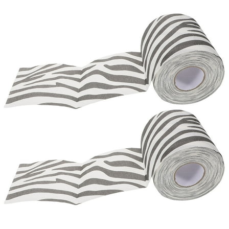 Toddmomy Multi Zebra Print Toilet Paper 2Pcs 3.9In Roll For Bathroom Decor