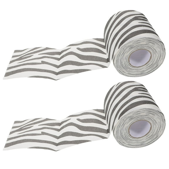 Toddmomy Multi Zebra Print Toilet Paper 2Pcs 3.9In Roll For Bathroom Decor