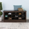 thumbnail image 2 of Pemberly Row Canada Banc de Rangement pour Chaussures à 18 Compartiments en Espresso Riche, 2 of 4
