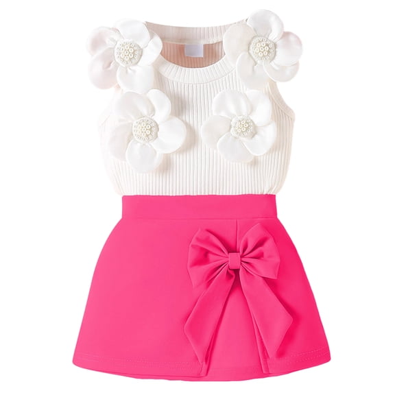 GXWEA Girls Clothes Cute Baby Girl Clothes Toddler Baby Girl Outfits Summer Clothes Infant Spring Short Sleeve Shirt Tops Cute Shorts Set