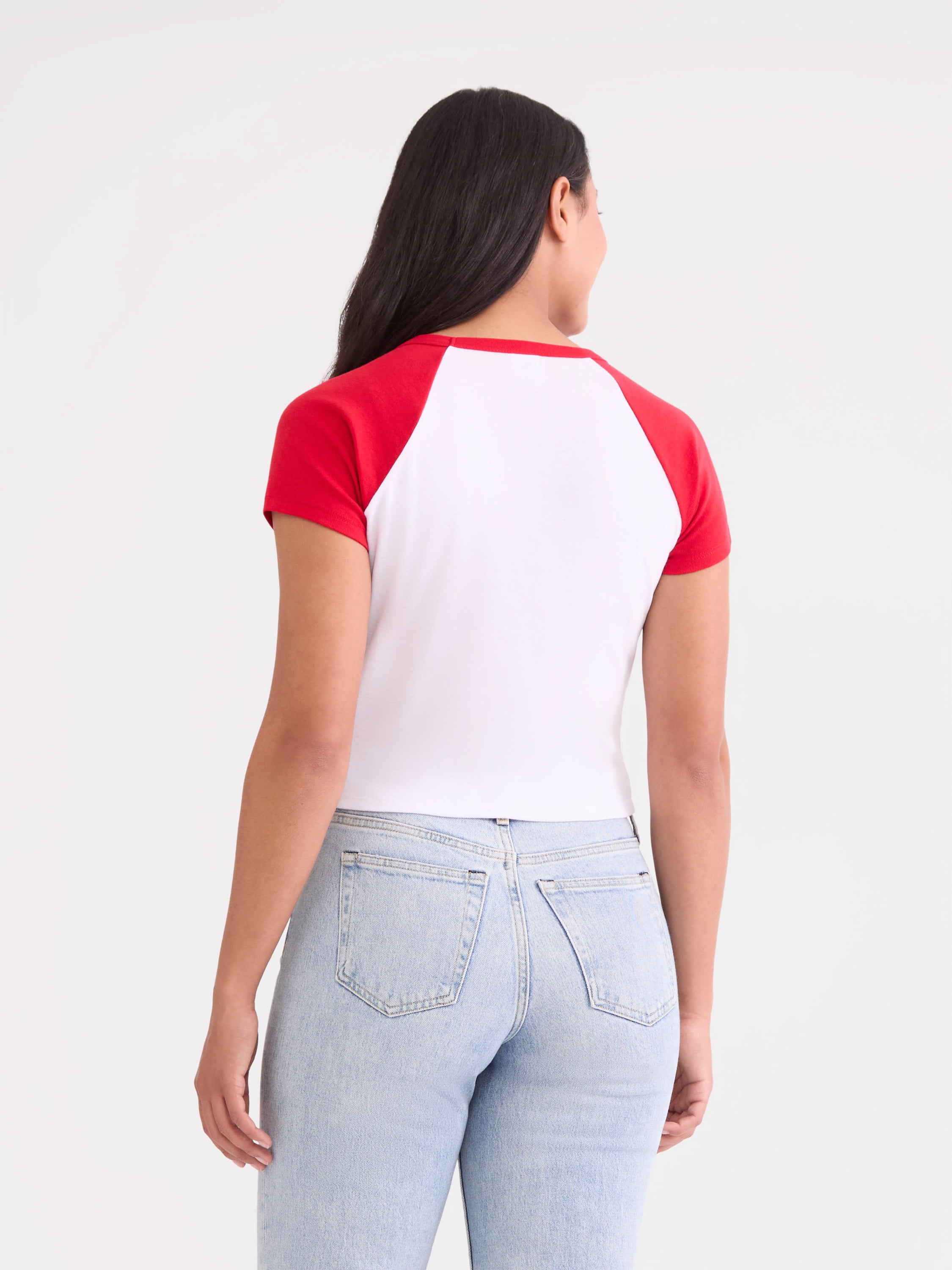Mickey Mouse Women’s Graphic Baby Tee, Sizes XXS-XXL