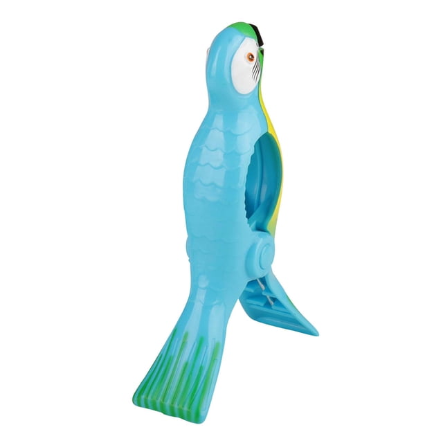 Beach Towel Clips,Towel Clips for Chairs Beach Towel Clips, Towel Clips for Beach Chairs, Strong Beach Chair Clips for Towels, Parrot Shape Beach Accessories (Blue+Orange) Large Beach Towel