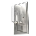 thumbnail image 2 of Hunter - Kerrison 1-light Brushed Nickel, Small Sconce Light, Dimmable, Modern Style, for Bedrooms, Dining, Living Rooms - 19545, 2 of 7