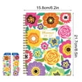 thumbnail image 2 of Tuvgenk Spiral Notebook A5 Multicolor Floral Notebook Durable Flower Planner Work and Exercise Schedule Book Travel Diary, 2 of 7