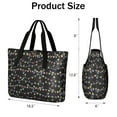 thumbnail image 3 of Tote Bag for Women - Multicolor Christmas Light Pattern Shoulder Bag - Large Utility Work Duffle Bag with Zipper Handbag for Travel, Work, Sprots, 3 of 5