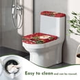 thumbnail image 5 of HELLHERO Christmas Gifts Polyester Fabric Toilet Cover Toilet Lid Covers Set Adjustable Universal Fits All Toilet Shapes Reusable Elastic Edge for U-Shaped, 5 of 8