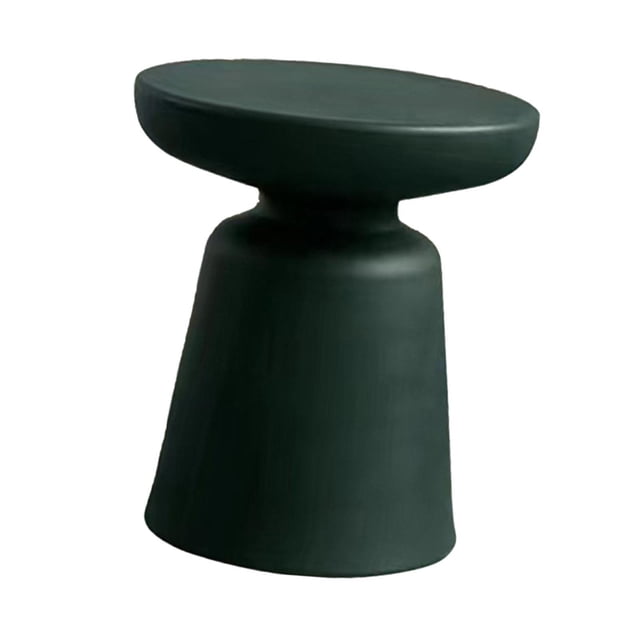 Lipstore Small End Table Minimalistic Round Coffee Table for Bathroom NightStand Dorm Deep Green