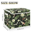 thumbnail image 3 of Fish and Lotus Flowers on Black Large Storage Bins with Linen Collapsible Lid Storage Box 16.7 x 12.6 x 11.8in, 3 of 7