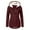 #01Wine, variant on yoeyez Womens Puffer Jackets Long Warm Winter Coats with Plush Plus Size Parka Coats with Pockets Thicken Padded Outwear Overcoats Army Green XXL