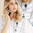 thumbnail image 3 of Badge Holder with Retractable Reel Set,Vertical ID Card Holder, 3 of 4